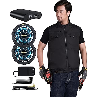 Amazon.co.jp: [Duerfusa] 空調 ベスト ファンバッテリー付き17V 迷彩